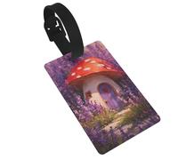 Whimsical Mushroom House Luggage Tags Name Id Label Suitcase Tags, Ideal for Travel Cruise Backpacks Bag