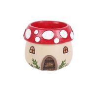 Whimsical Mushroom House Tealight Holder: Enchanting Resin Décor for Magical Ambiance - Intricate Design, Durable Craftsmanship, Versatile Illumination