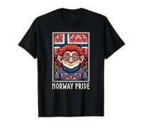 Whimsical Norwegian Troll Flag Heritage Nordic Folk Art Sty Value Graphic T-Shirt