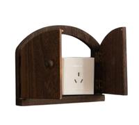 Whimsical Outlet Plate - Fairy Door Style Wooden Wall Decor, Child Room Electrical Cover | Fantasy Room Accent, Artistic Light Protector, Enchanted Wall Panel Cover for Playroom Nursery