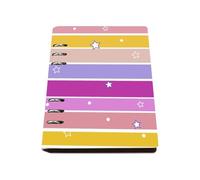 Whimsical Pastel Star Notebook A5, Pu Leather A5 Notebooks, Lined Paper Spiral Bound Notebook 180Pages/90Sheets, Writing Book for Home, Exercise Books for Man, Journaling Supplies Women Man