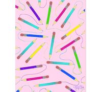 Whimsical Pencils, 150 Lined Page, 8x11, Notebook Perfect For School, Learning And Note-Taking: Created With Hand-Drawn Art By: Artist Mary Elisabeth Linder @ MaryEMade