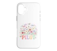 Whimsical Pilot Floral Airplanes Aviation Dream Case for iPhone 16 Plus