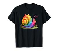 Whimsical Pride Snail Colorful Rainbow House T-Shirt