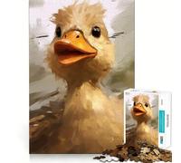 Whimsical Quack Art Jigsaw for Adults 1000 Pieces Brain Memory Game Laser Cut for Flawless Fit Unique Gift for Stress Relief (38x26cm)