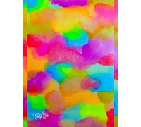 Whimsical Rainbow Paint Drops, Star-Detailed, 8x11 Page, Hardcover Journal, Art Pad, Sketchbook, Drawing Book: Created With Hand-Painted Art By: Artist Mary Elisabeth Linder @ MaryEMade