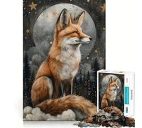 Whimsical Red Fox Artwork Jigsaw for Teenagers 1000 Pieces Mind Boost Fun Clean Cut Sturdy Components Heartwarming Gathering Activity (38x52cm)