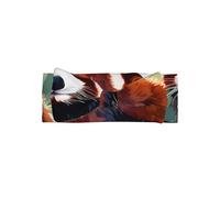 Whimsical Red Panda Print Baby Girl Headbands, Soft, Stretchy, Cute Infant Bows Hair Accessory for 0-6 Months