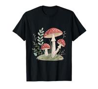 Whimsical Red Toadstools in Garden Meadow T-Shirt