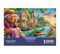Whimsical Scene 1000 Piece Puzzle For Adults And Kids Magical Garden Whimsical Challenge Perfect for Relaxation Educational Games 70x50cm/1000pcs
