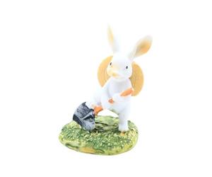 Whimsical Spring Bunny, Tabletop Display Charm, Pastel Forest Creature for Easter Baskets, Petite Character Model, Interior Styling Accessory with Smooth Matte Texture, Versatile Mini Ornament