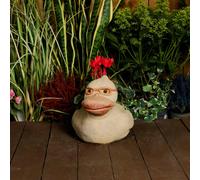 Whimsical Stone Cast Rubber Duck Planter Pot