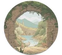 Whimsical Storybook Gateway Mouse Pad - Journey into Imagination for Your Desk, Stitched Edges Non-Slip Rubber Base Mouse Pads for Computers Laptop