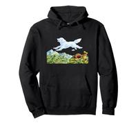 Whimsical Summer Sky with Cloud Dog, Praying Mantis Pullover Hoodie