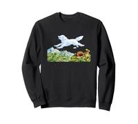 Whimsical Summer Sky with Cloud Dog, Praying Mantis Sweatshirt