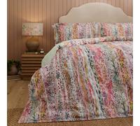 Whimsical Tale Printed 100% Cotton Duvet Cover Set Voyage Maison Dusty Pink Super King