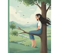 Whimsical Tree Branch Girl Ruled Notebook: 7.5 x 9.25" Paperback Composition Book with 120 Lined Pages | Ideal for School, Journaling, Notes, and Diary Writing