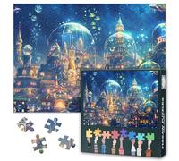 Whimsical Underwater City 1000 Piece Puzzle for Adults, Bubble Domes and Marine Life Jigsaw Puzzles 1000 Pieces, Impossible Challenging Jigsaw Puzzles for Adults, 19.5 x 27.5 Inch
