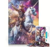 Whimsical Unicorn Cat Jigsaw 1000 Pieces for Teenagers Mind Boost Fun Zero Gap Captivating Leisure for Cozy Indoors (38x52cm)