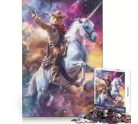 Whimsical Unicorn Cat Jigsaw Puzzles 1000 Piece for Teenagers Focus Training Happy Idle Time Tight Join Lovely Gift (50x75cm)