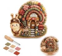 Whimsical Village 3D Fabric Poke Art Kit, Mushroom Cottage DIY Craft Set