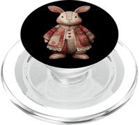 Whimsical Vintage Patchwork Easter Bunny Rabbit PopSockets PopGrip for MagSafe