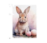 Whimsical Watercolour Easter Bunny Jigsaw Puzzle Warren Reed - Designer Multi 500 Piece