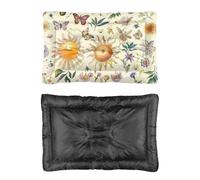 Whimsical Watercolour Sun Dog Bed, Pet Bed Scruffs Dog Non Slip Bottom Cosy Anti Chew Multi Scenario Bedding Gift Printed Mattress 90 x 60 cm