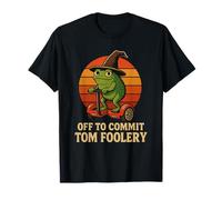 Whimsical Weird Core Off to Commit Tom Foolery Frog Meme Men T-Shirt