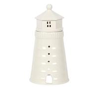 Whimsical White Lighthouse Oil Burner - 18cm x 9.4cm (1 Pc.) - Delightful Design with Subtle Details, Great Decor Piece for Nautical Homes, Perfect for Wax Melts and Fragrance Oil