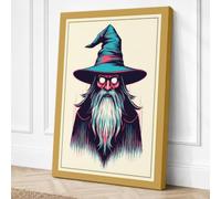 Whimsical Wizard Eclectic Canvas Wall Art Print 24x16 Inch (61 x 41 cm)