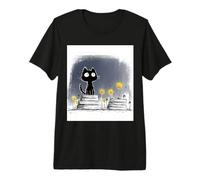 Whimsigoth Black Cat Spellbook Sketch Premium T-Shirt