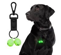 Whimsii Bells for Dog Collar, Extra Loud Dog Cat Glow Bell for Pet Tracking & Saving Wildlife, Birds, Durable Copper Bells (Glow, Large Breed)