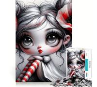 Whimsy Gothic Poppy Girl Jigsaw for Teenagers 1000 Pieces Mental Improve Play Uniform Size Precise Pieces Family Fun Night Activity (50x75cm)