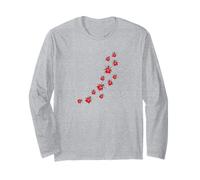 Whimsy Twee Ladybug Trail Cute Summer Aesthetic Long Sleeve T-Shirt