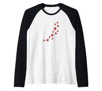 Whimsy Twee Ladybug Trail Cute Summer Aesthetic Raglan Baseball Tee