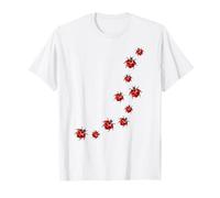 Whimsy Twee Ladybug Trail Heart Cute Summer T-Shirt