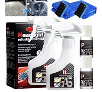 Whimsyard Car Headlight Restoration Kit, 2025 Upgraded Headlight Restorer, Automotive Headlamp Restoration Fluid, for Clearer Headlights, Suitable for All Vehicles (2 PCS)