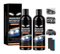 Whimsyard Headlight Restorer, Automotive Headlamp Restoration Fluid Kit, Car Headlight Cleaner, Headlights Cleaner and Restorer Coating Kit for Yellow Lights Long-Lasting Clarity (2Pcs)