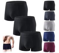 Whimsyard Octipa Men's Ultra-Absorbent Incontinence Boxer Briefs, Octipa Mens Incontinence Underwear,Leakproof,Washable Reusable Breathable Absorption Protection for Men (Black,6XL)