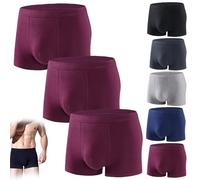 Whimsyard Octipa Men's Ultra-Absorbent Incontinence Boxer Briefs, Octipa Mens Incontinence Underwear,Leakproof,Washable Reusable Breathable Absorption Protection for Men (Wine red,XL)