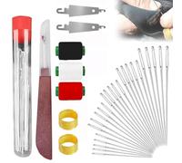 Whimsyard Sewing Kit,Big Eye Steel Sewing Needles Kit,Eedle Thread Hand Repair Tools for DIY Sewing Projects (34-Piece Set)