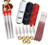 Whimsyard Sewing Kit, Whims Yard 34PCS Big Eye Steel Needles Set - Long & Thin Handmade Quilting & Sewing Needles Kit for DIY, Stainless Steel Working Needle Sharp for Hand Crafts (3Set)