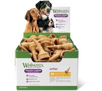 Whimzees, 66 Pieces Natural Dog Chews Medium Dental Health No Additives Eco-Friendly Green Snack Model