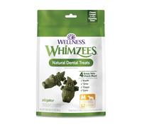 WHIMZEES by Wellness Alligator Natural Dental Chews for Dogs, Long Lasting Treats, Grain-Free, Freshens Breath, Medium Breed, 12 Count