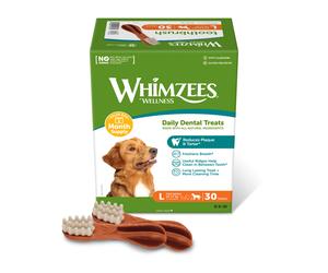 Whimzees by Wellness Monthly Toothbrush Box - Saver Pack: 2 x Size L