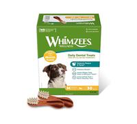 WHIMZEES By Wellness Natural Grain-Free Dog Dental Sticks - Medium Breed, Size M, 30 Count (One Month Supply)