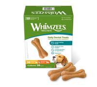WHIMZEES By Wellness Rice Bone, Dog Dental Sticks, 20 Pieces, Size M/L, Dog Chews for Medium to Large Breeds, Natural, Gluten-Free, Rawhide-Free,