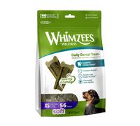 WHIMZEES By Wellness Softer Dog Dental Sticks, 56 Pieces, Size XS, Dog Chews Small Breeds, Gentle Care, Suitable Senior Dogs, Grain-Free, Rawhide-Free