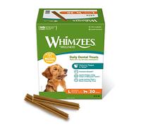 WHIMZEES By Wellness Stix, Dog Dental Sticks, 30 Pieces (1 Month Supply), Size L, Dog Chews for Large Breeds, Natural, Grain-Free, Rawhide-Free, Vegetarian